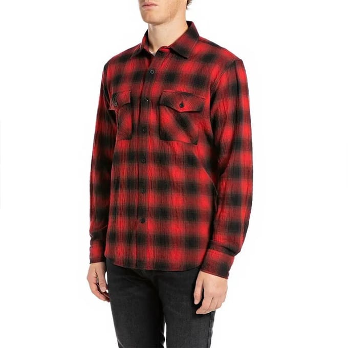 Replay M4132.000.52710 Overhemd Met Lange Mouwen Rood XL Man