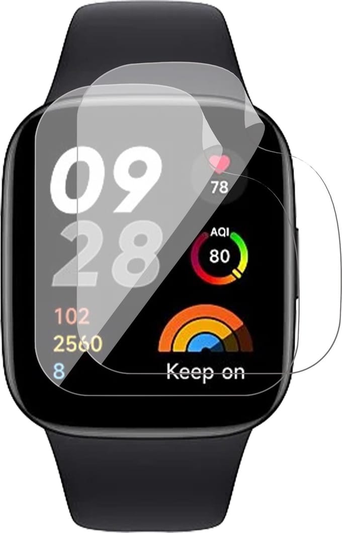 Screenprotector geschikt voor Xiaomi Redmi Watch 3 - 2x FlexGuard Screen Protector