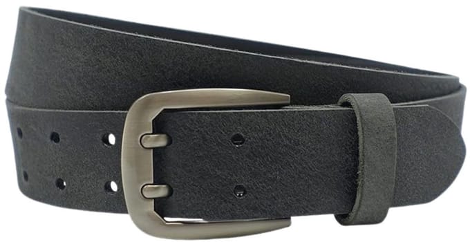 Fana Belts Leren Jeans Riem Zwart - Brede Riem - Buffel Leer - Taillemaat 105