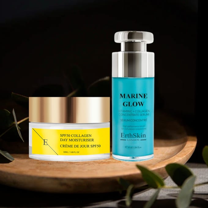 Sea Shine Vitamine C + Collageen Concentraat Serum 30ml + SPF 50 Collageen Dagcrème 50ml