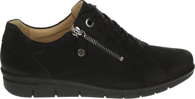 Hartjes - 162.0912/99 - Dames veterschoenen - Kleur: Zwart - Maat: 38.5