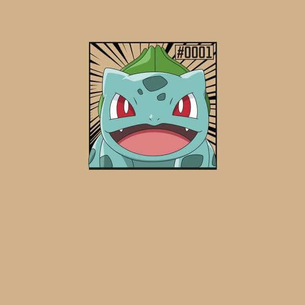 Pokémon Pokédex Bulbasaur #0001 Men's T-Shirt - Tan - XL