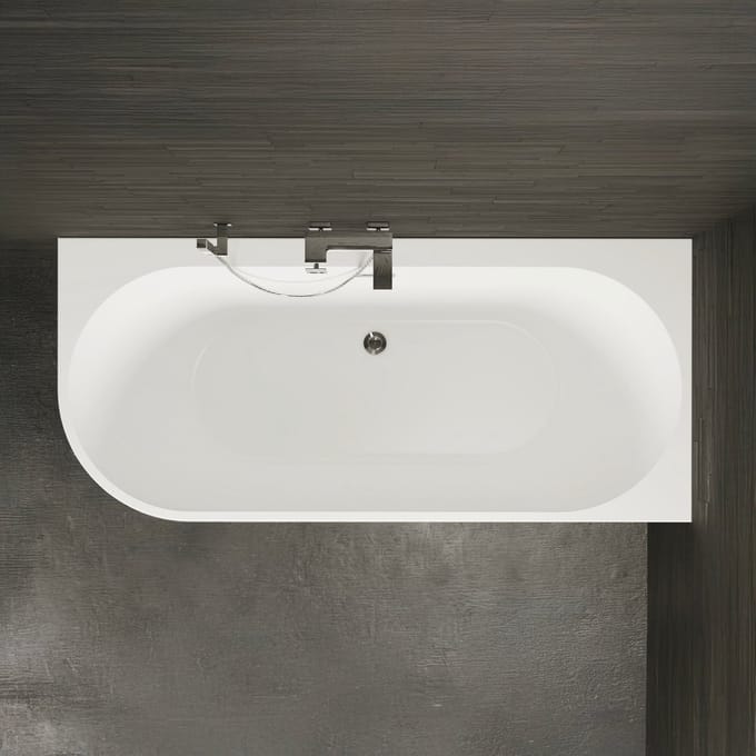 SPALINA - Vrijstaand bad - Capri 170 droite blanche, 170 x76 x58 cm, Wit