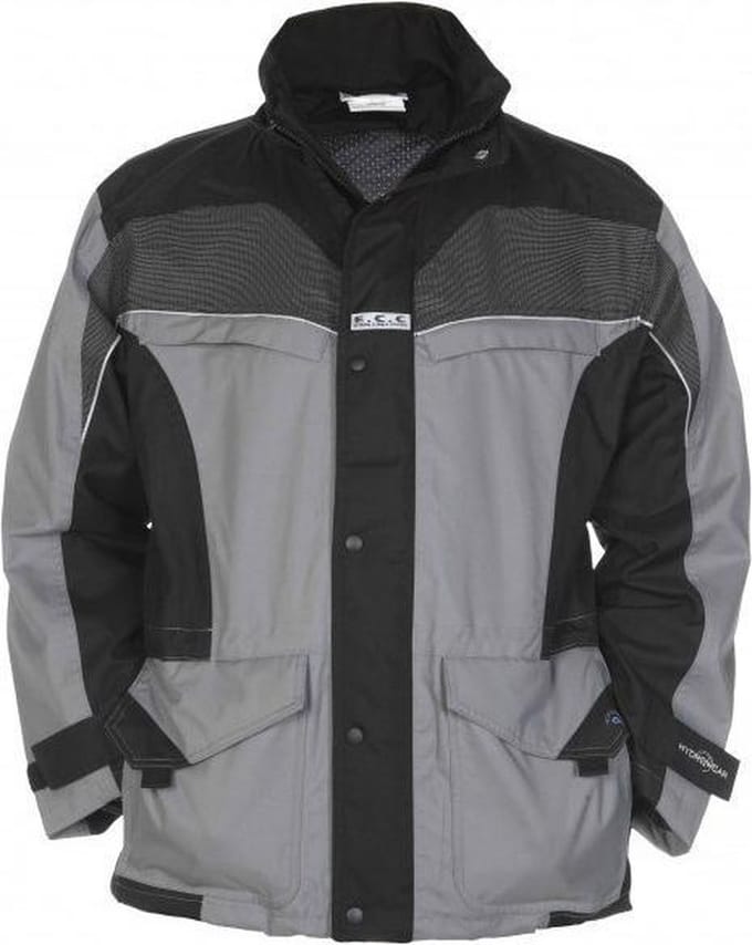 Hydrowear Kingston Parka – Wind- en Waterdicht – Zwart/Grijs maat S – Werkjas