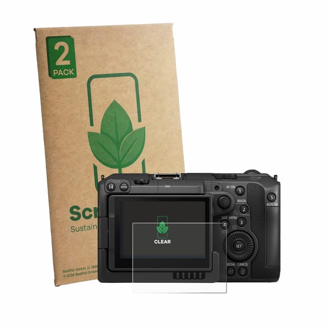 2 Stuks Screenprotector voor Canon EOS C50 - Hoogwaardige Beschermfolie transparant