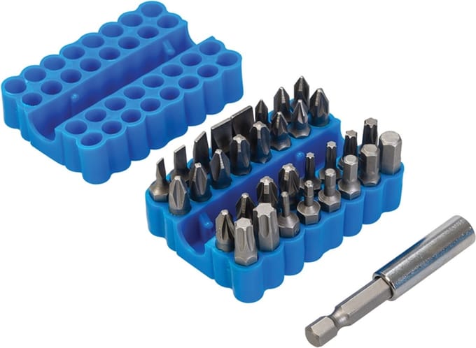 Silverline SB09 33-delige schroevendraaier bitset - PH/PZ/TX/SL