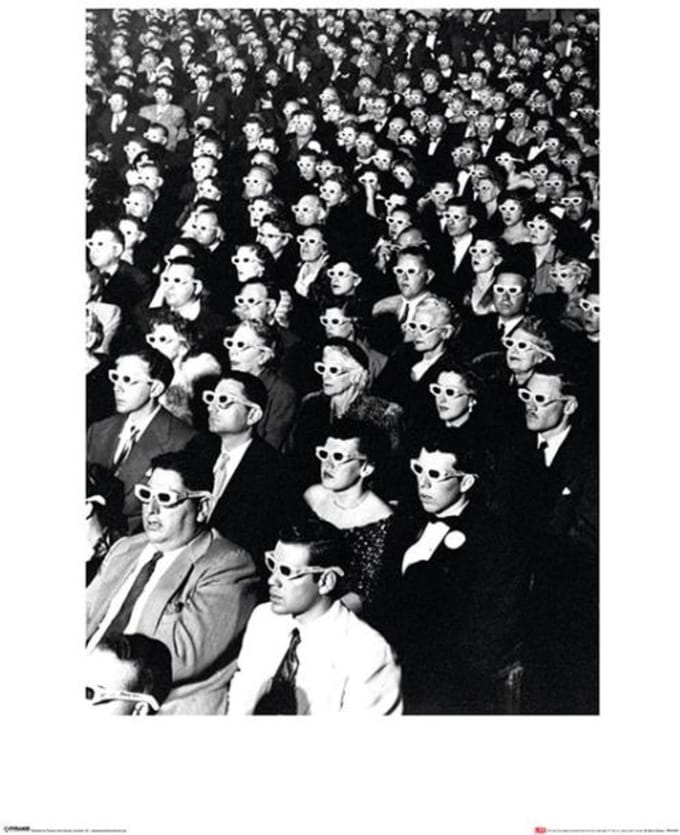 Kunstdruk Time Life - 3D Movie Viewers 60x80cm