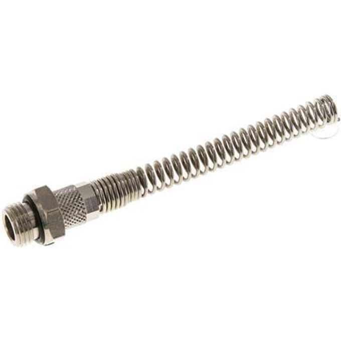 6x4 & G1/4'' Vernikkeld Messing Rechte Opsteekkoppeling Buitendraad Buigbescherming [2 Stuks]