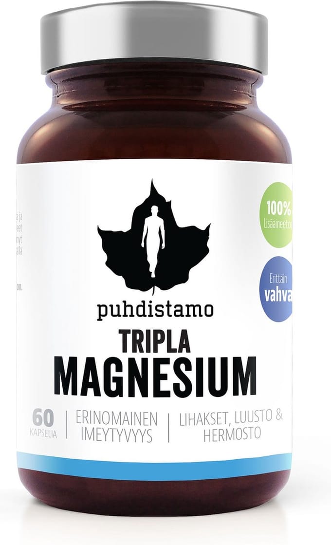 Puhdistamo Triple Magnesium - 60 capsules - veganistisch - lactosevrij