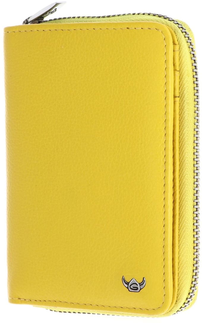 Golden Head Leren portemonnee Madrid RFID Protect RV-Börse 3317 Sonnengelb geel