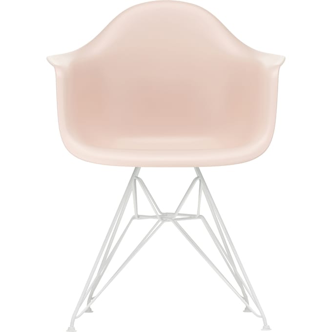 Vitra DAR Eames Plastic Armchair - zachtroze RE - wit