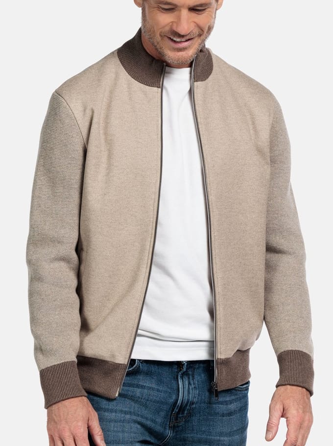 Baileys - Sweatvest - Heren - M - Kiezel - Katoen - 522093