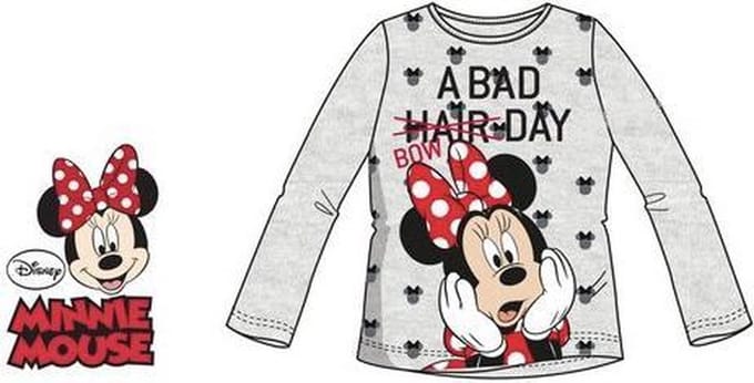 Disney Minnie Mouse longsleeve - grijs - maat 122/128 (8 jaar)