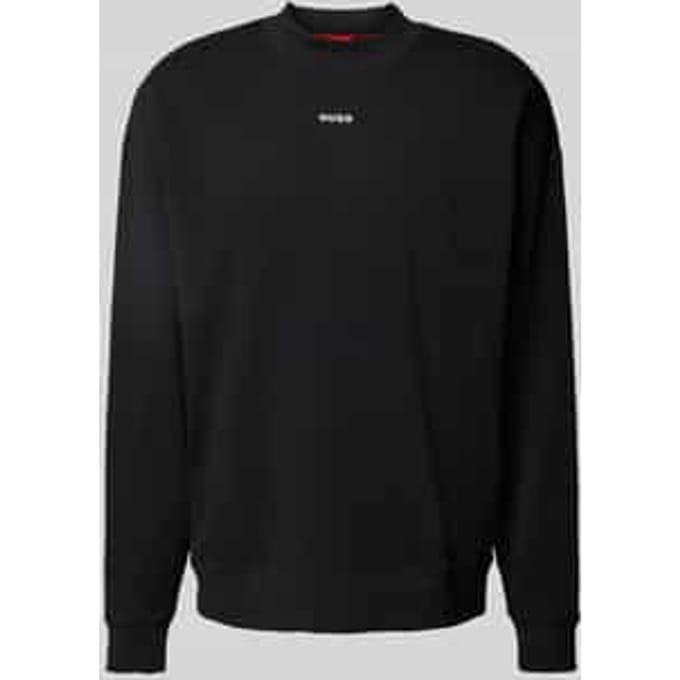 Oversized sweatshirt met labelprint, model 'Dapocrew'