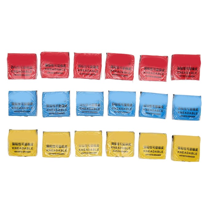 18 stuks kneedgum, professionele, sterke hechting, vormbare gum, kunstgum voor kunstenaars blue
