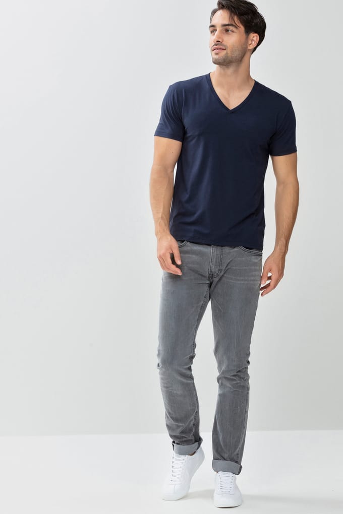 V-neck Serie Dry Cotton Colour Yacht Blue