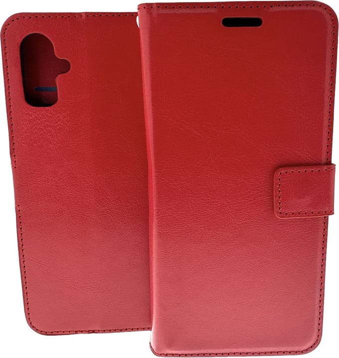 Bookcase Geschikt voor: Apple iPhone 16 Plus - Rood - portemonnee hoesje - ZT Accessoires