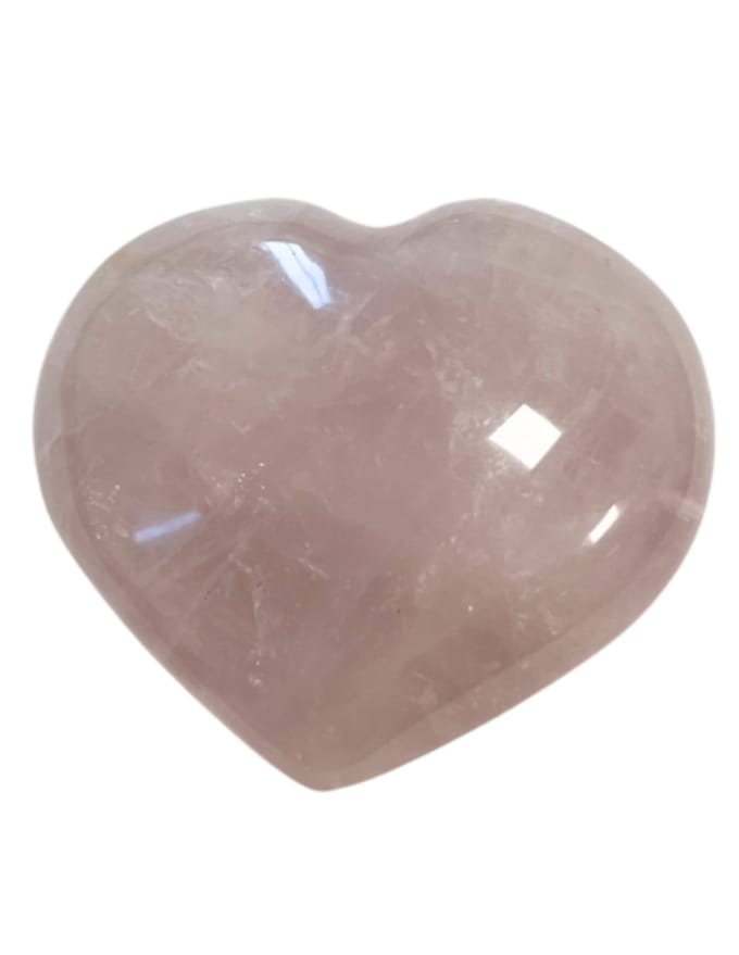 Roze kwarts edelsteen hart 150-200 gram