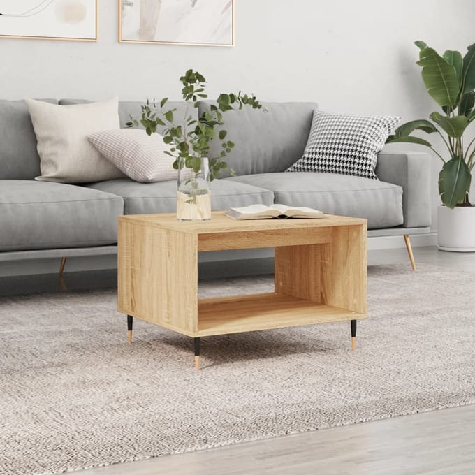 Table Basse, Chêne Sonoma, 60X50X40 Cm, Matériau à Base de Bois