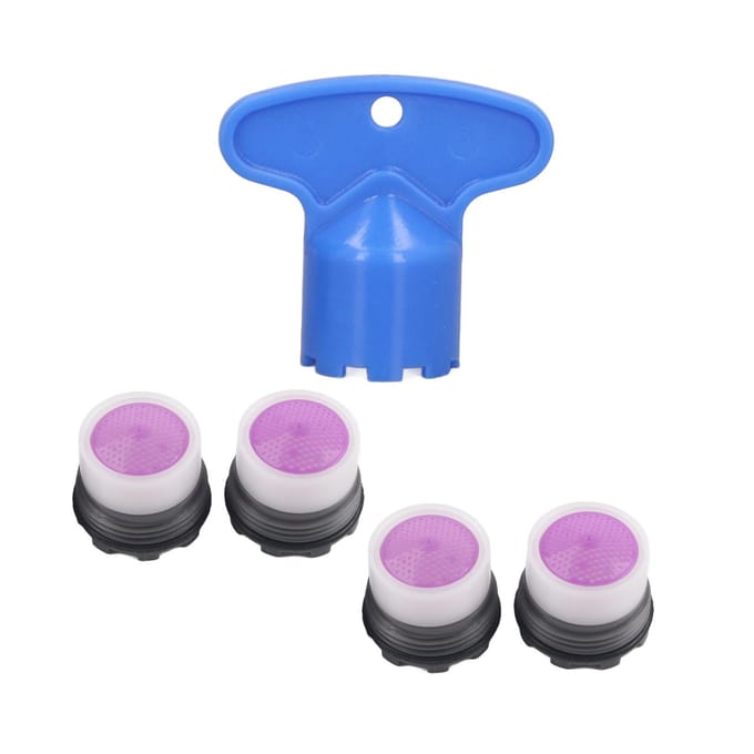 4 Stuks M16.5mm Spoelbak Kraan Beluchter 1.2GPM Debietbegrenzer Bubble Kraan Watermondstuk voor Keuken blue