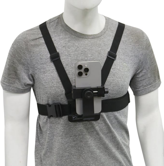 Mobiele telefoon borstband houder telefoonclip sportcamera POV