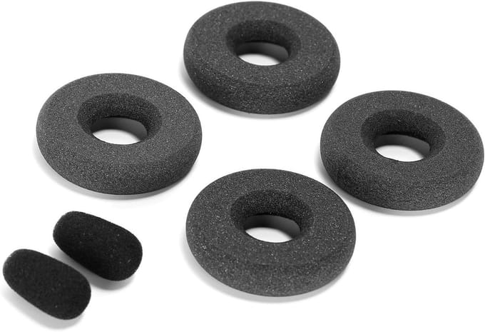 Set van 4 Foam Oorkussens met 2 Microfoon Spons Covers voor Plantronics Headsets en Audio Apparatuur