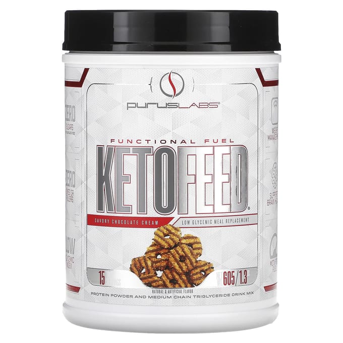 Purus Labs, KetoFeed, Crème au Chocolat Savoureux, 1,3 lb (605 g)