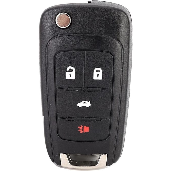 Coque de protection noire pour clé télécommande à 4 boutons, compatible avec Chevrolet gray