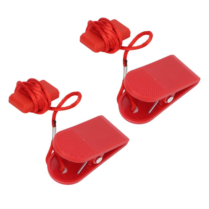2 stuks Veiligheidssleutel Loopband Magnetische Veiligheidsschakelaar Fitness Vervanging red