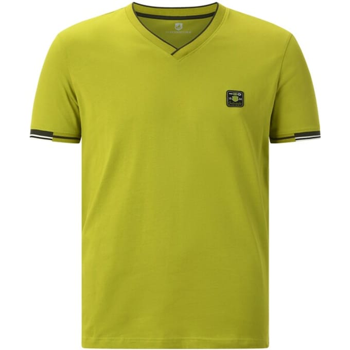 Jan Vanderstorm herren T-Shirt - 76/78 - groen - Plus Size