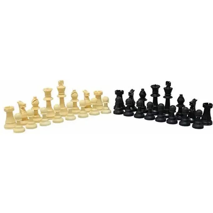 Speelstukken Schaak Pvc 9 Cm (wit+zwart)