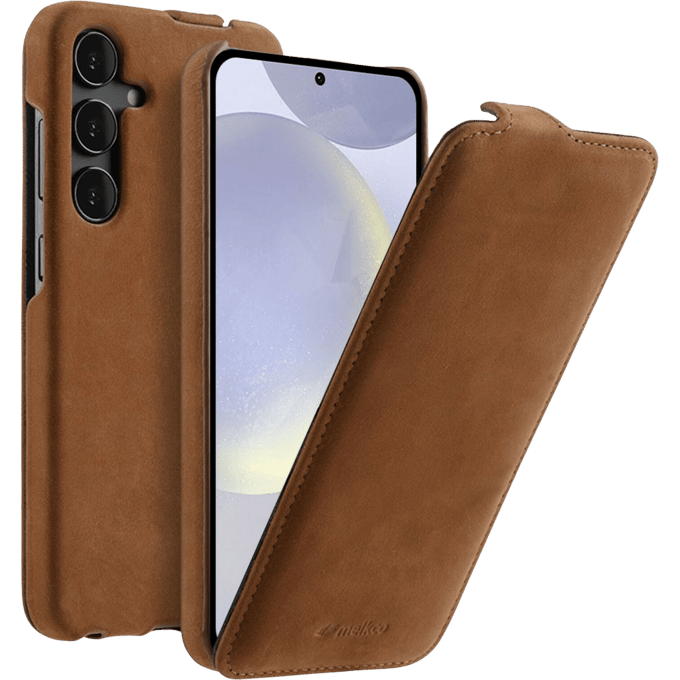 Melkco Samsung Galaxy S24 Plus Leather Flip Case Bruin