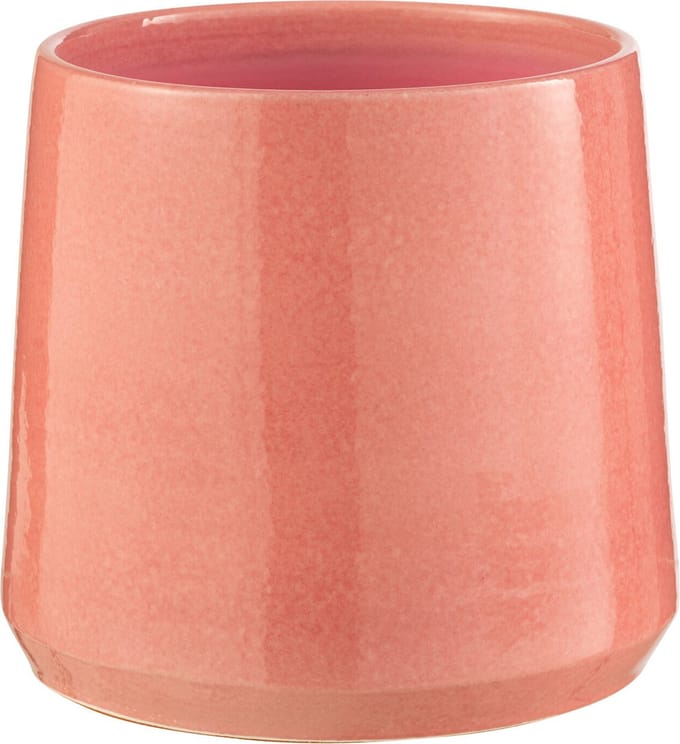 J-Line bloempot Rond - keramiek - roze - medium - Ø 24 cm