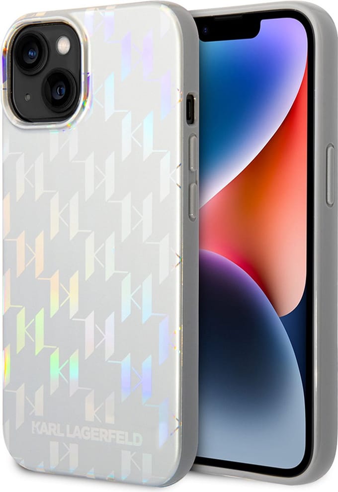 Karl Lagerfeld KLHCP14MLGMMSV3 iPhone 14 Plus 6.7 "hardcase silver / silver Monogram Iridescent