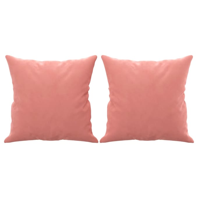 vidaXL - Sierkussens - 2 - st - 40x40 - cm - fluweel - roze