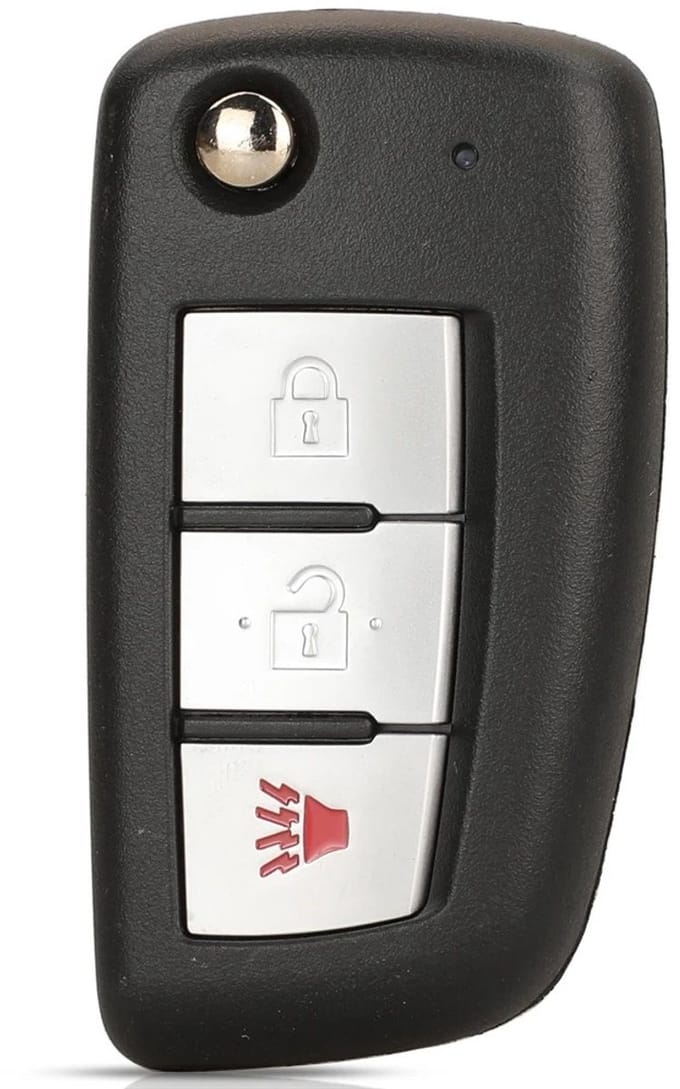 XEOD Autosleutelbehuizing - sleutelbehuizing auto - sleutel - Autosleutel / Geschikt voor: Nissan 3 knops