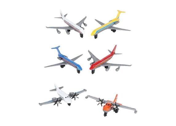 2-Play Vliegtuigenset – 6 stuks (7–10,5 cm) Voertuigen