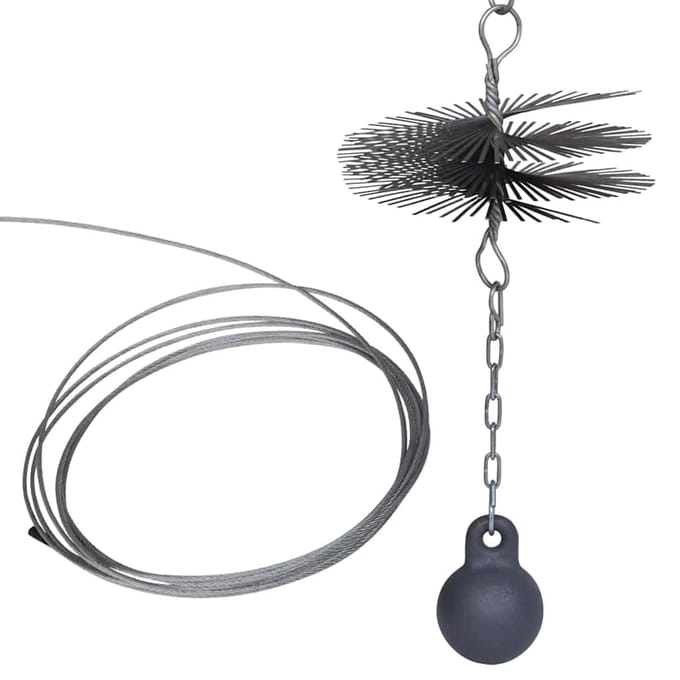 vidaXL - Schoorsteenveegborstel - rond - Ø - 20 - cm
