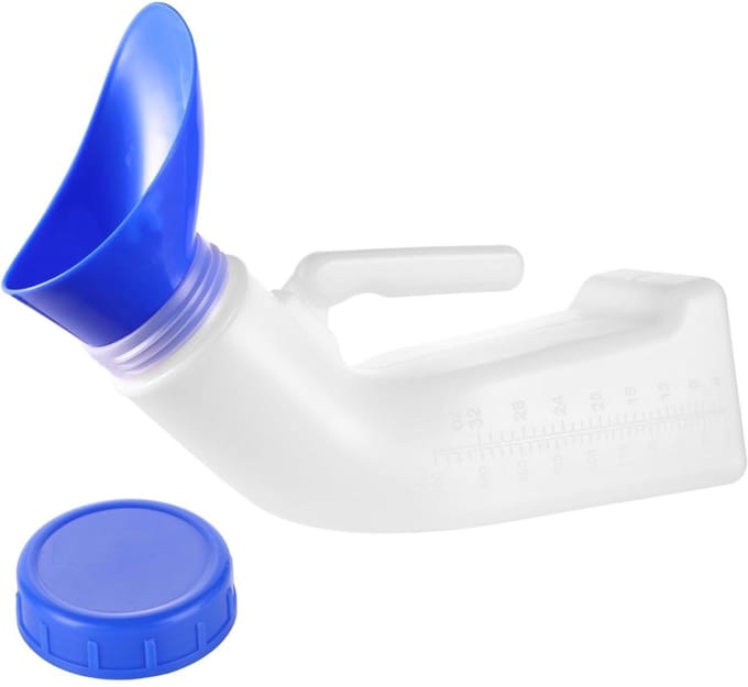 DailySupplies® Urinaal Mannen - Plasfles Vrouw - Met Deksel
