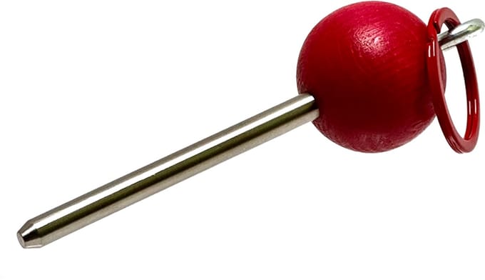 Boulemaus - Jeu de Boules - Traceur de terrain - kleur frambozenrood - V2A roestvrij staal