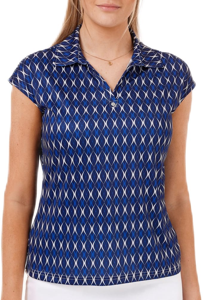 Func Factory dames Top Alice blue print maat 48