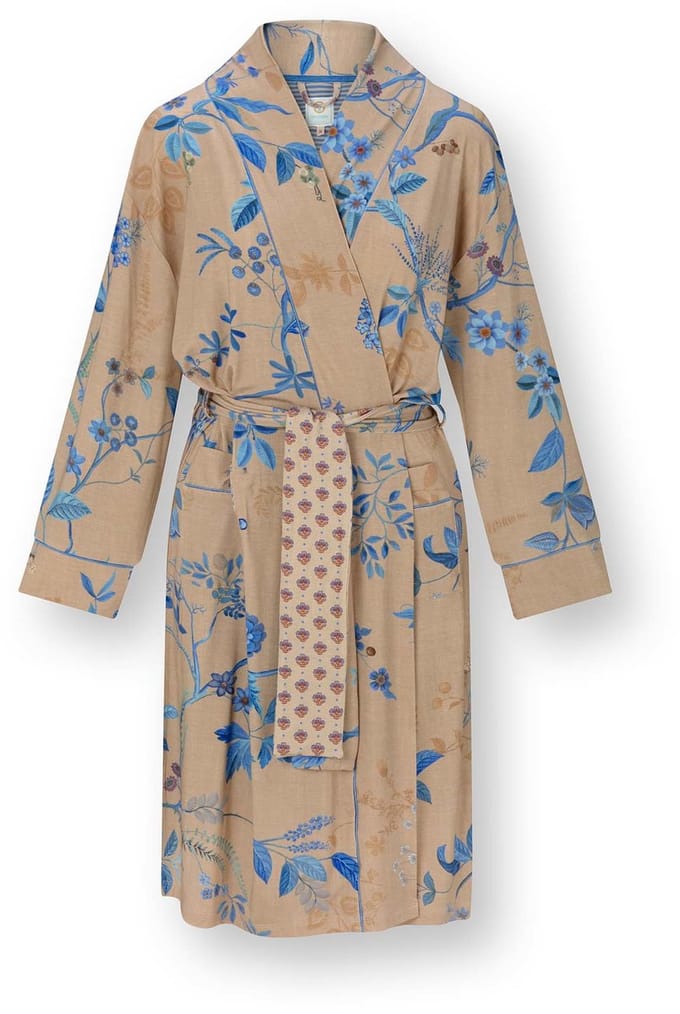 Pip Studio - Nisha Kimono Dames - Loungewear - Marigold - Blauw - M