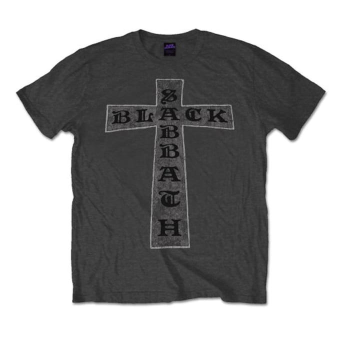 Black Sabbath - Cross Heren T-shirt - S - Grijs