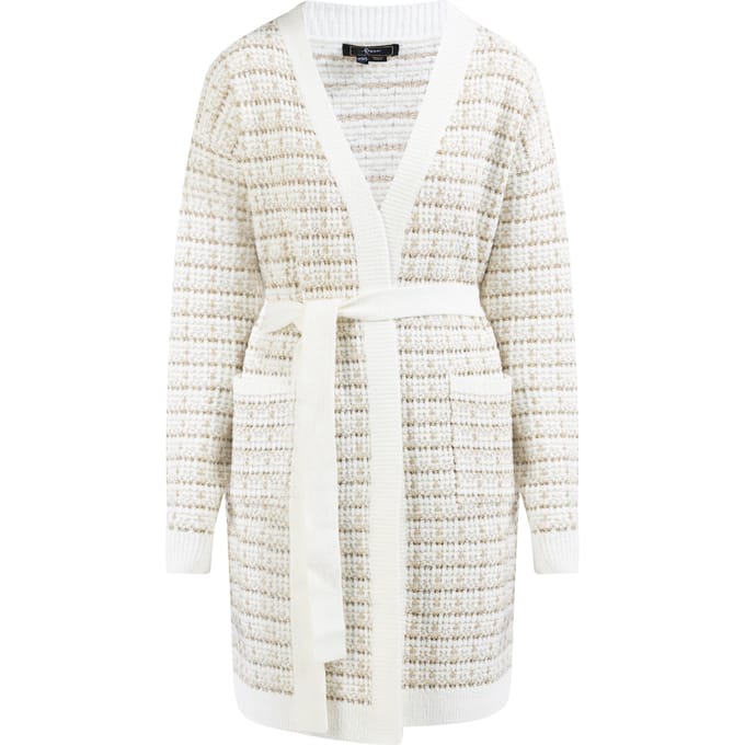 Faina Vest met fantasiegaren Dames wit