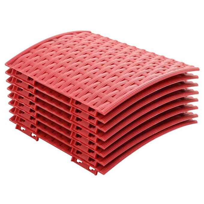 vidaXL - Kerstboomrok - Rood - Ø - 65 - x - 24 - cm - Kunststof