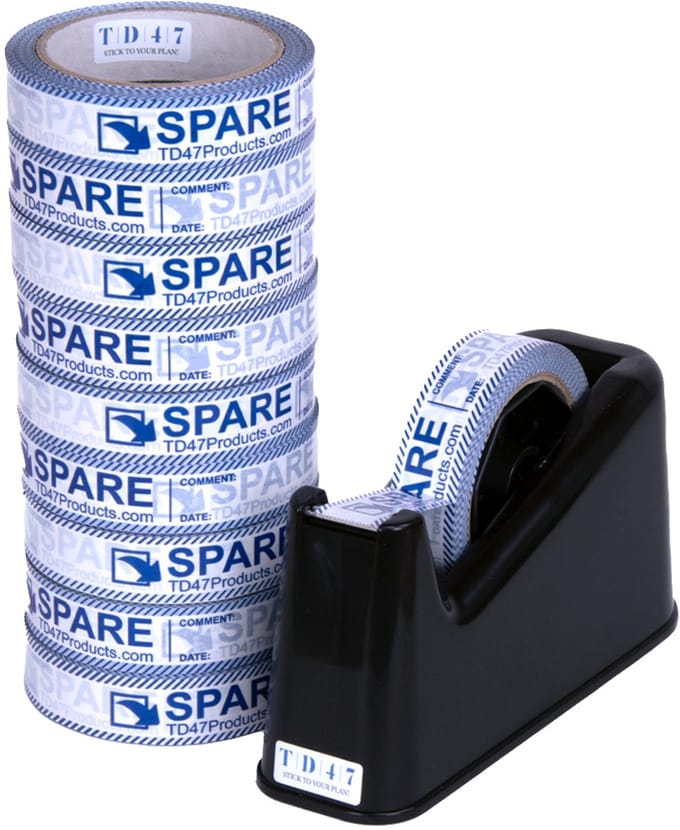 TD47 Controle Tape 25mm x 66m Spare (10st.) + Dispenser