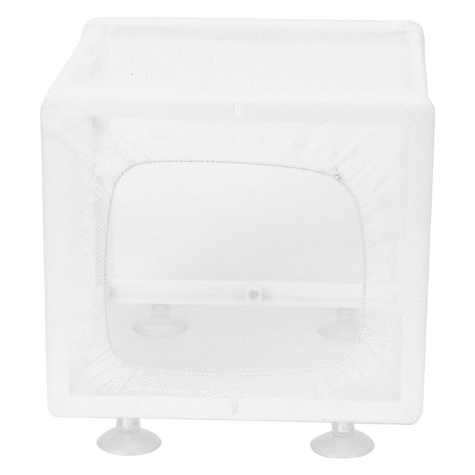 Aquarium Vis Kweekbak Isolatiebak Kweekbroedbak Broedstoof met Zuignappen white