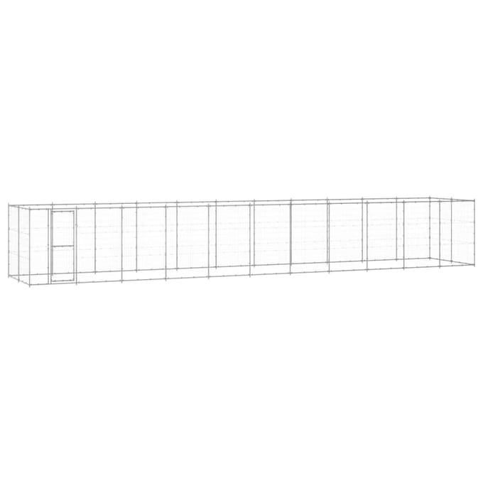 vidaXL Hondenkennel 26,62 m² gegalvaniseerd staal