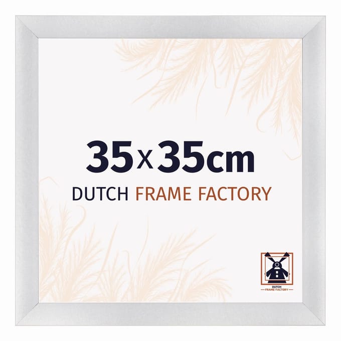 Fotolijst 35x35 cm - MDF - Zilver Mat - Praag