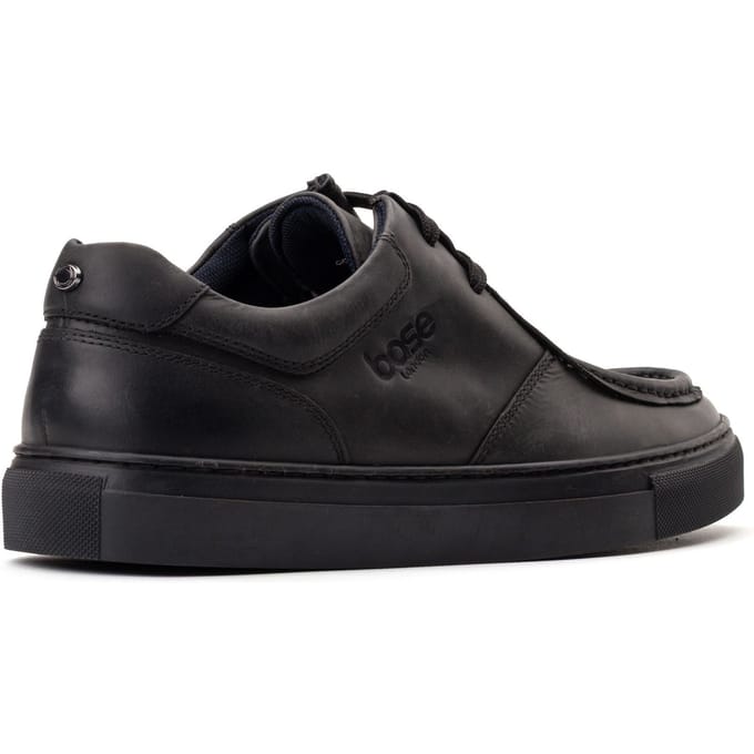 Base London Dalston Leren Heren Zwarte Mocassins Schoenen